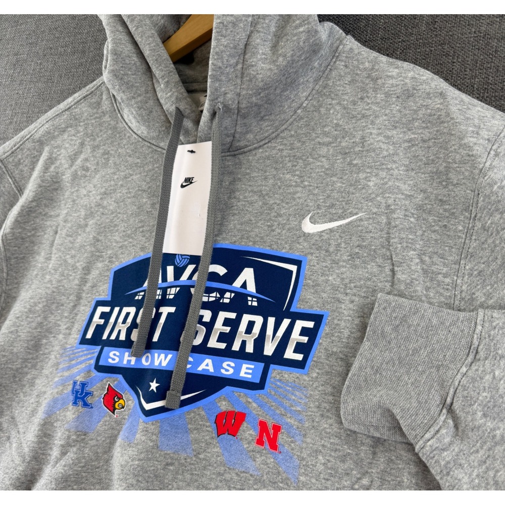 Nike Mens AVCA First Serve Showcase Hoodie Grey Fleece CJ1611-063 Medium